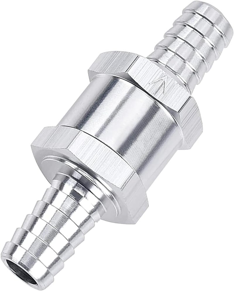 Superall 12mm 1/2" Fuel Non Return One Way Check Valve for Petrol Diesel Fuel Oil Water Aluminium Alloy Accessories - Image 1